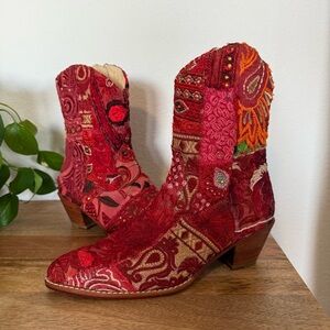 Free People MOMO NEW YORK Embroidered Western Boots